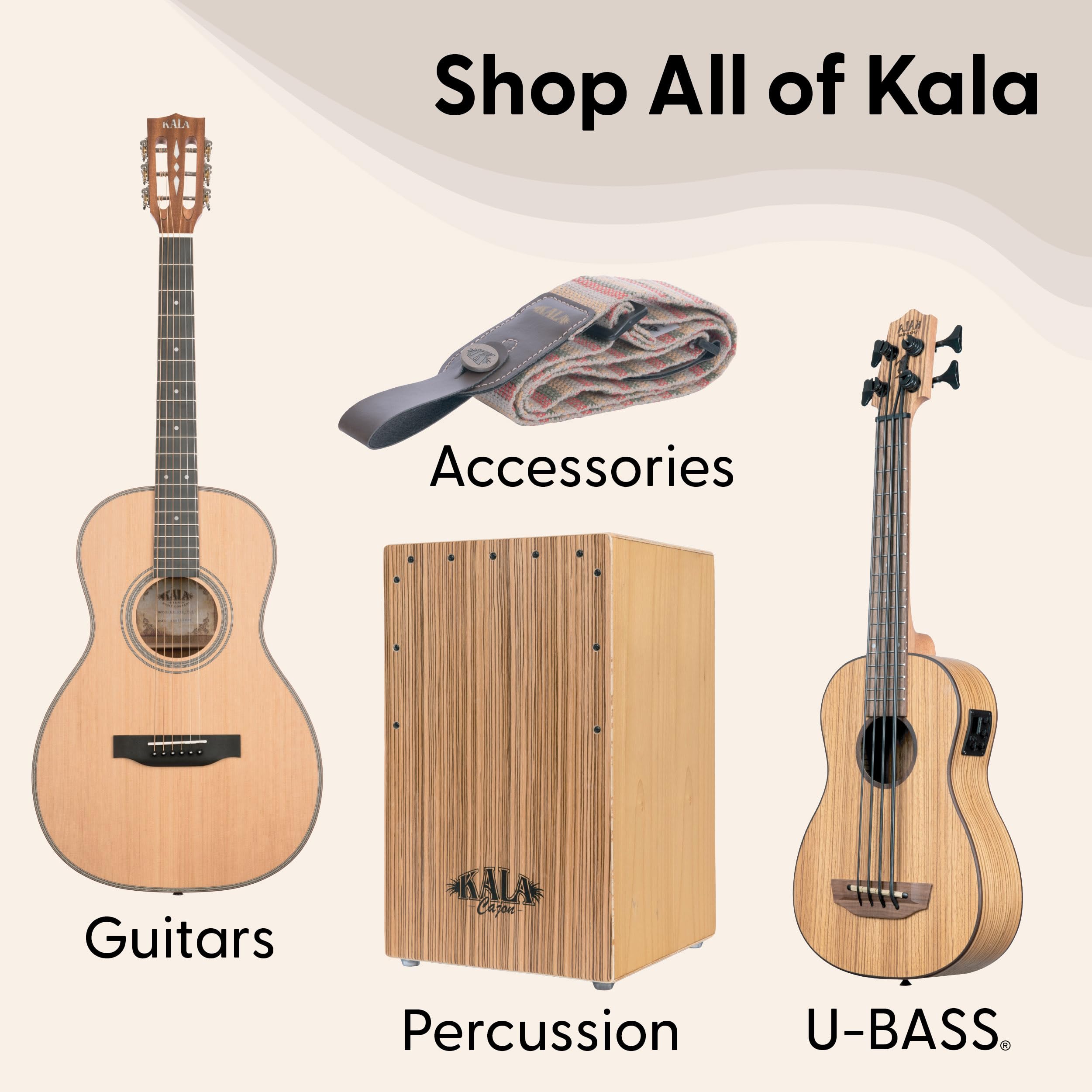 Kala KA-R-WMS-OR-S Soprano Recycled Waterman Ukulele – Sunset Orange