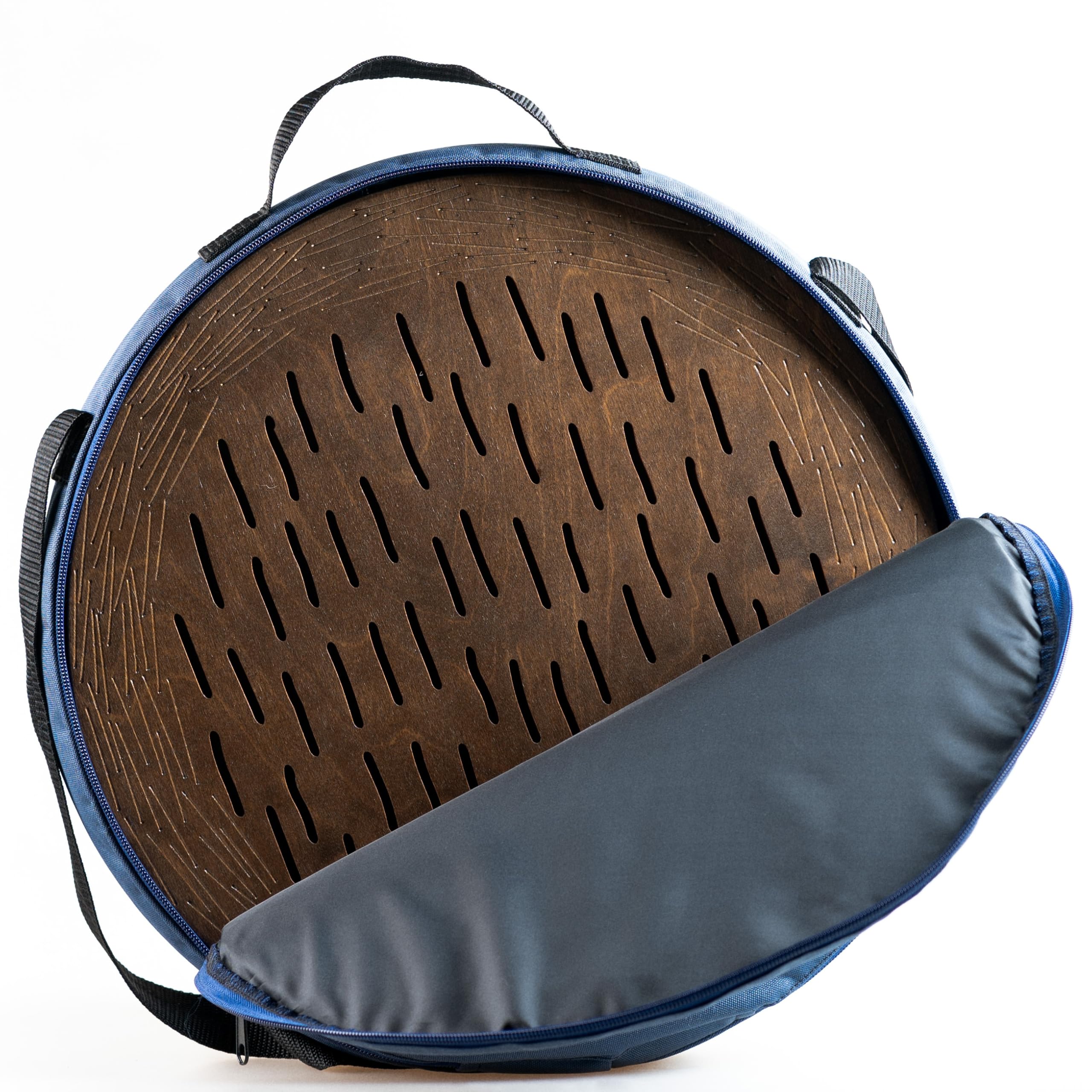 Nazar Drums Water-Fall Disc — Wooden Ocean Drum, Storm, 16″ (40 cm) | Long Water Ambience for Sound Bath, Meditation & Yoga | With Protective Bag