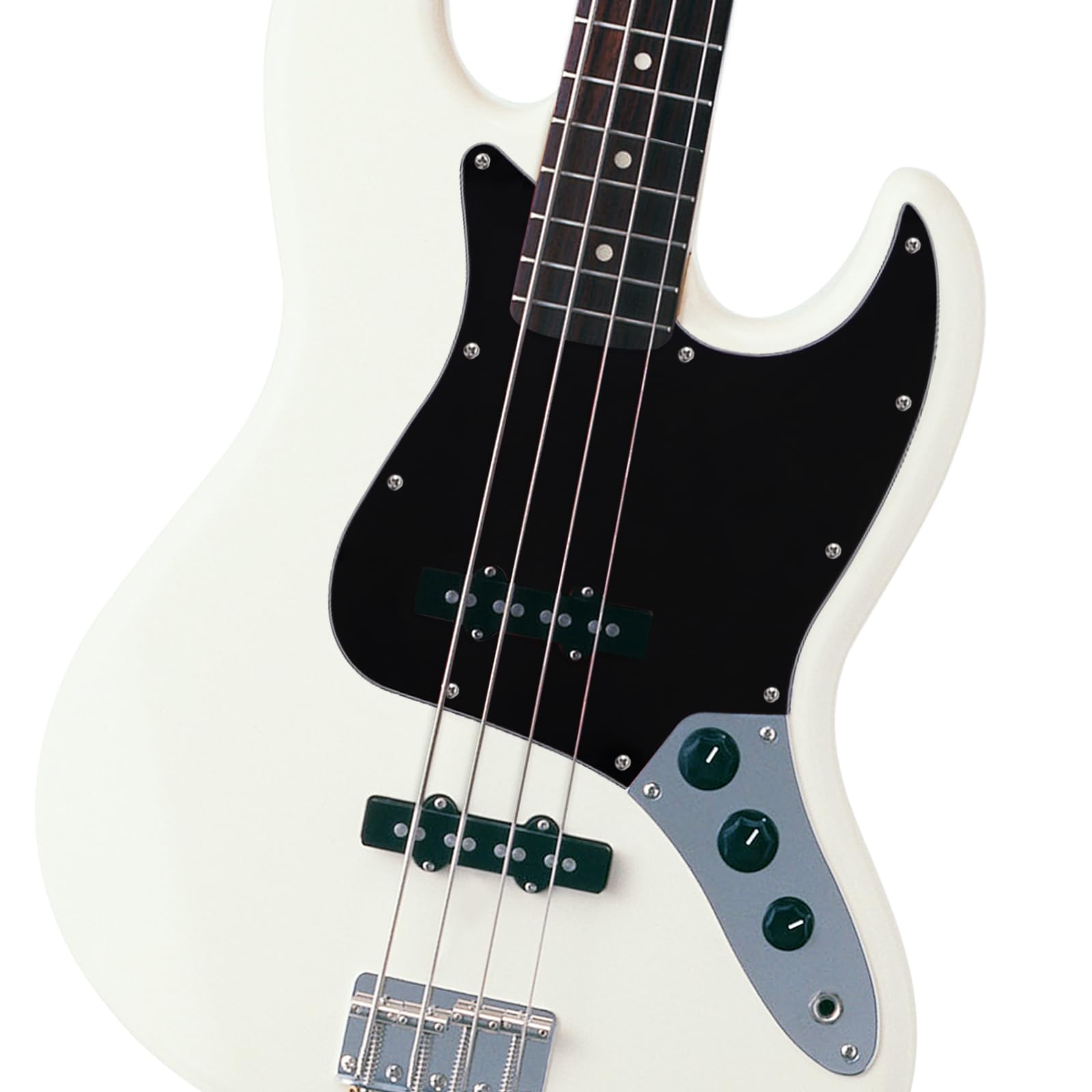 Phrilam 10-Hole Jazz Bass Pickguard for Fender 4 String Bass, Black 3Ply