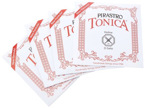 Pirastro 412021 Tonica 4/4 Violin String Set, Medium Gauge with Ball End E, Premium Strings Made With Fine Flexible Synthetic Core, Replacement Accessory for Professional and Student Violin Players