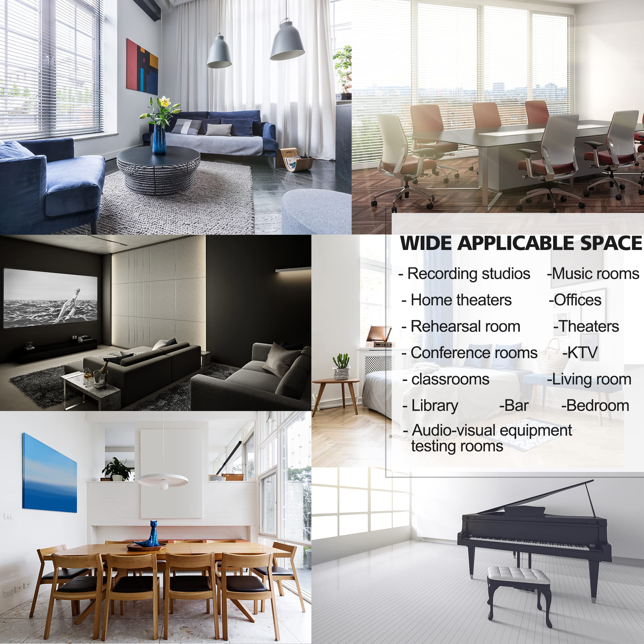 Ruonin.X Decorative Acoustic wall Art panels,Sound Absorbing foam panels.