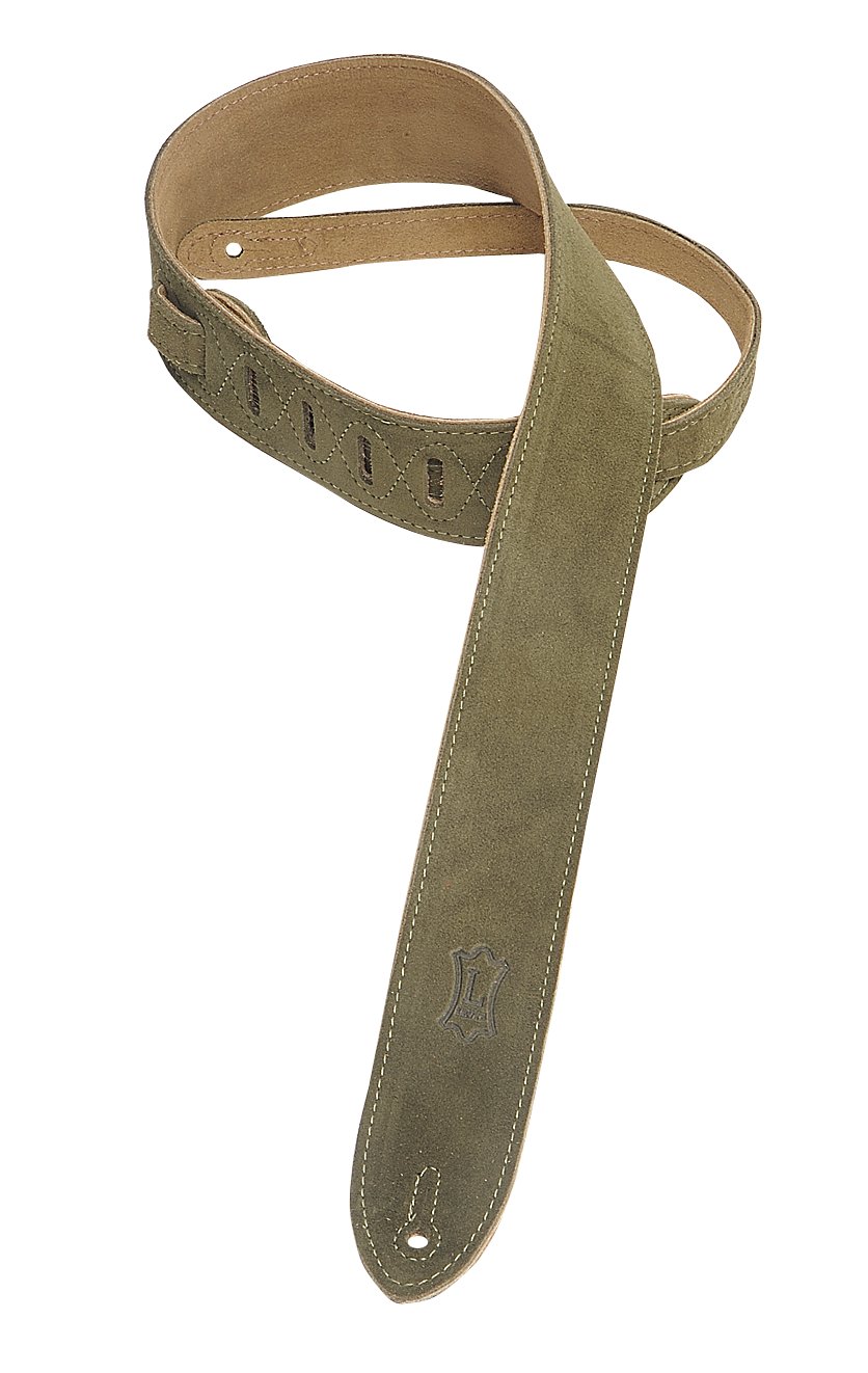 Levy’s Leathers 2″ Suede Guitar Strap with Suede Backing. Adjustable from 36″ to 52″; Green (MS12-GRN)