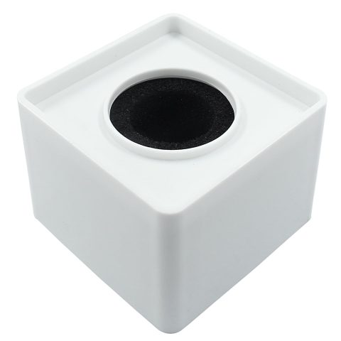 Waziaqoc Microphone Flag Station, Square Cube ABS, White