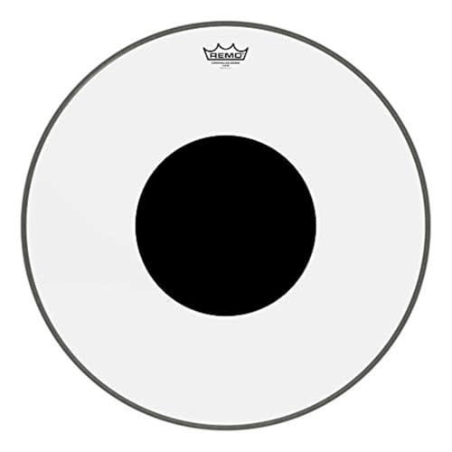 Remo Controlled Sound Clear Bass Drum Head with Black Dot – 22 Inch