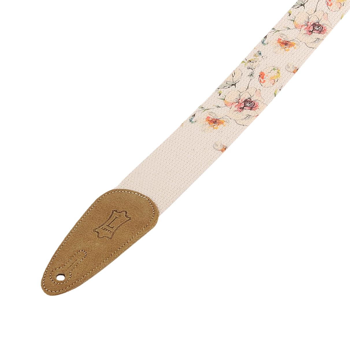 Levy’s Leathers MC8U-002 2″ cotton guitar strap with decorative print and suede ends. Tri-glide adjustable to 65″