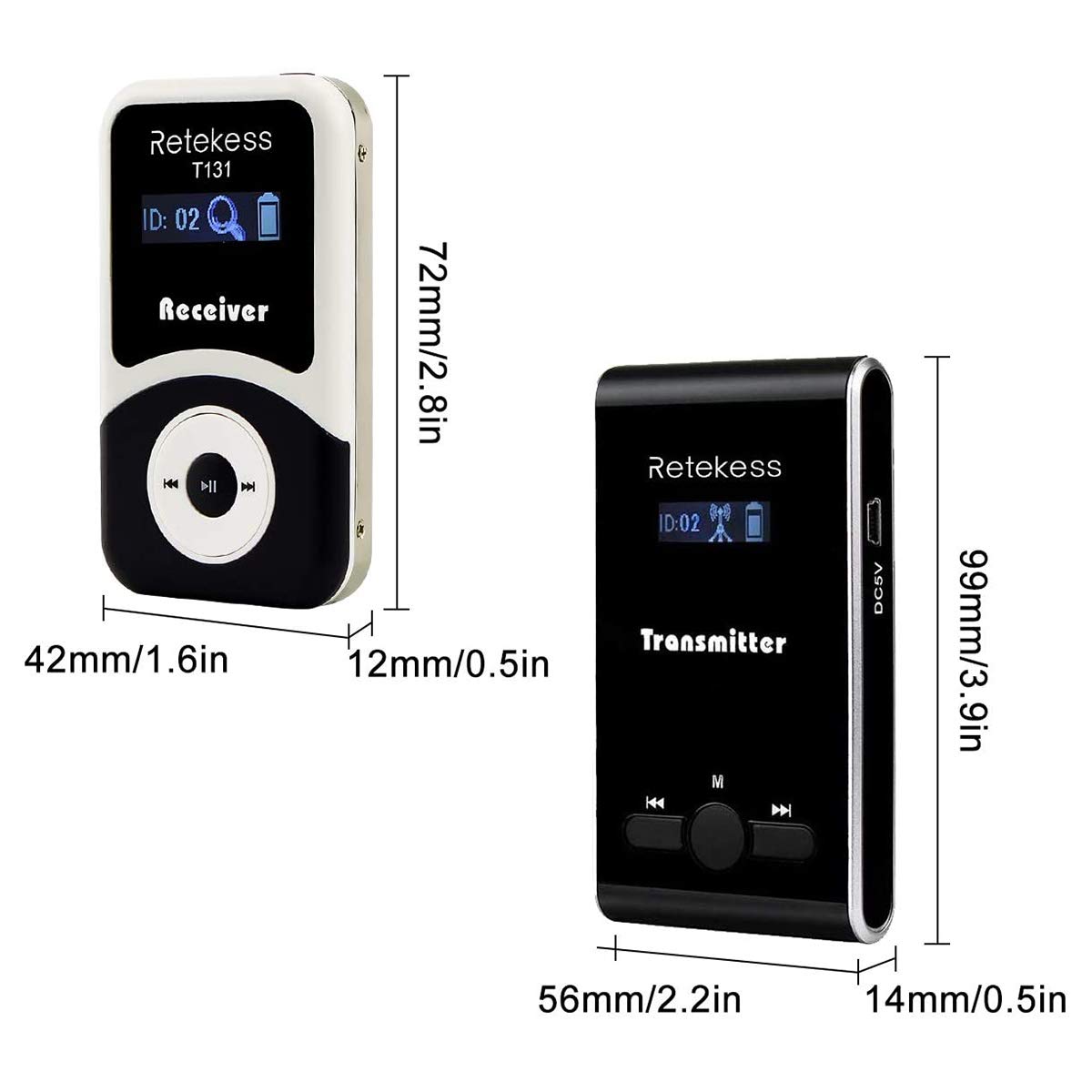 Retekess T130 Church Translation Device, Tour Guide System (1TX 5RX)