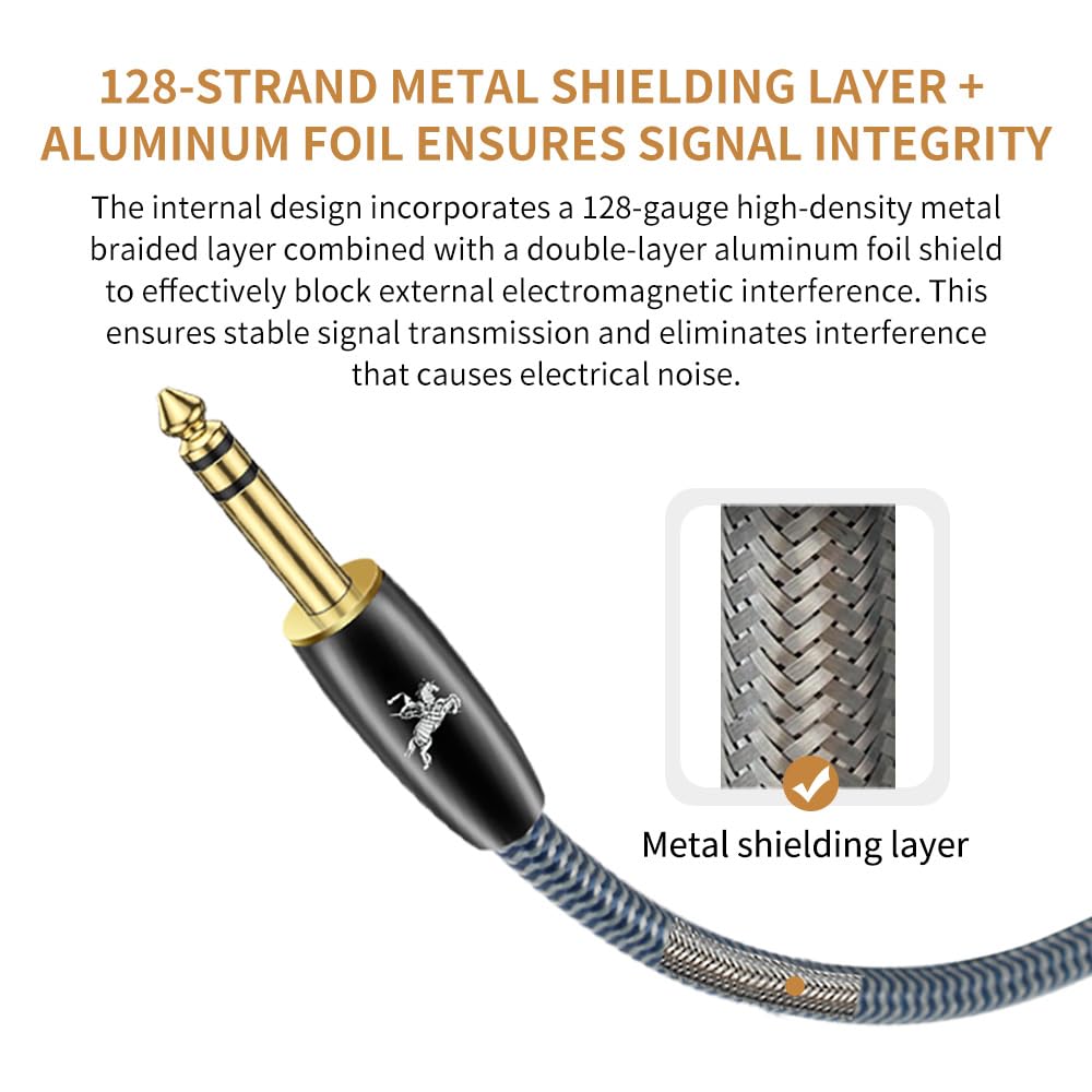 Impeto 6.35mm (1/4″) TRS to XLR Male Balanced Cable, 3M/9.8ft, for Mic, Mixer & Interface (1-Pack)