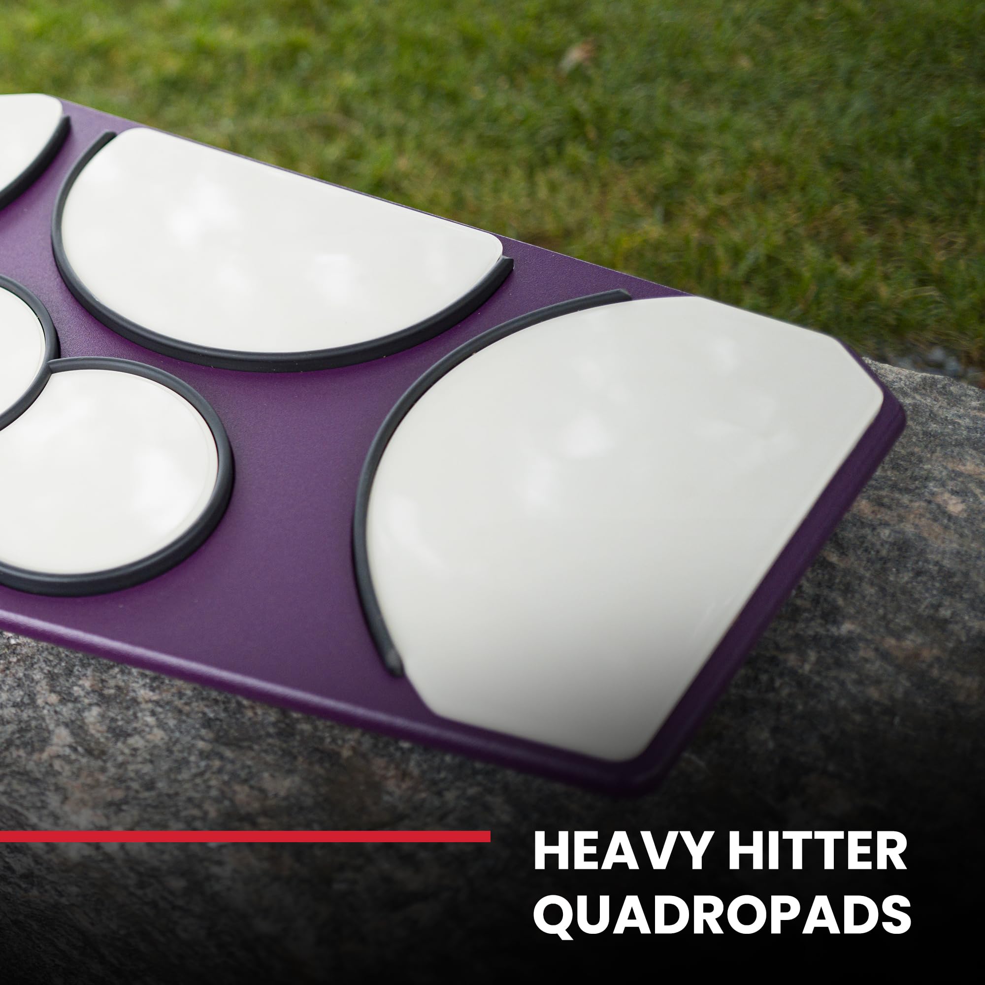 Vic Firth HHPQLR Heavy Hitter Quadropad Practice Pad with Rims – Large