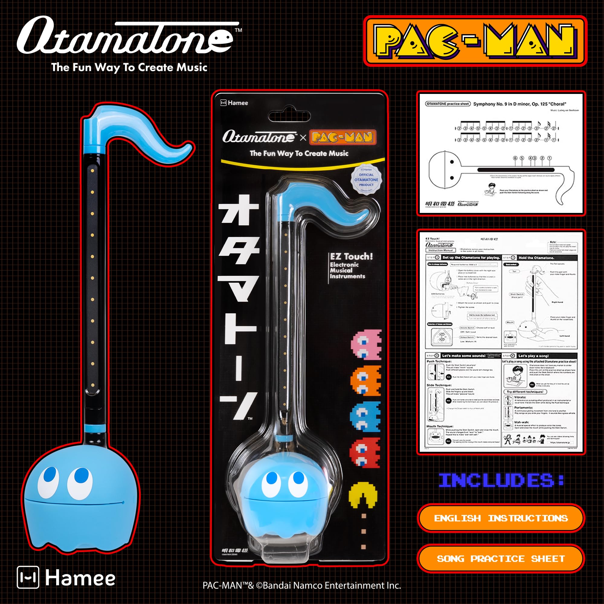 Otamatone PAC-MAN Electronic Synthesizer Musical Instrument Toy – Inky