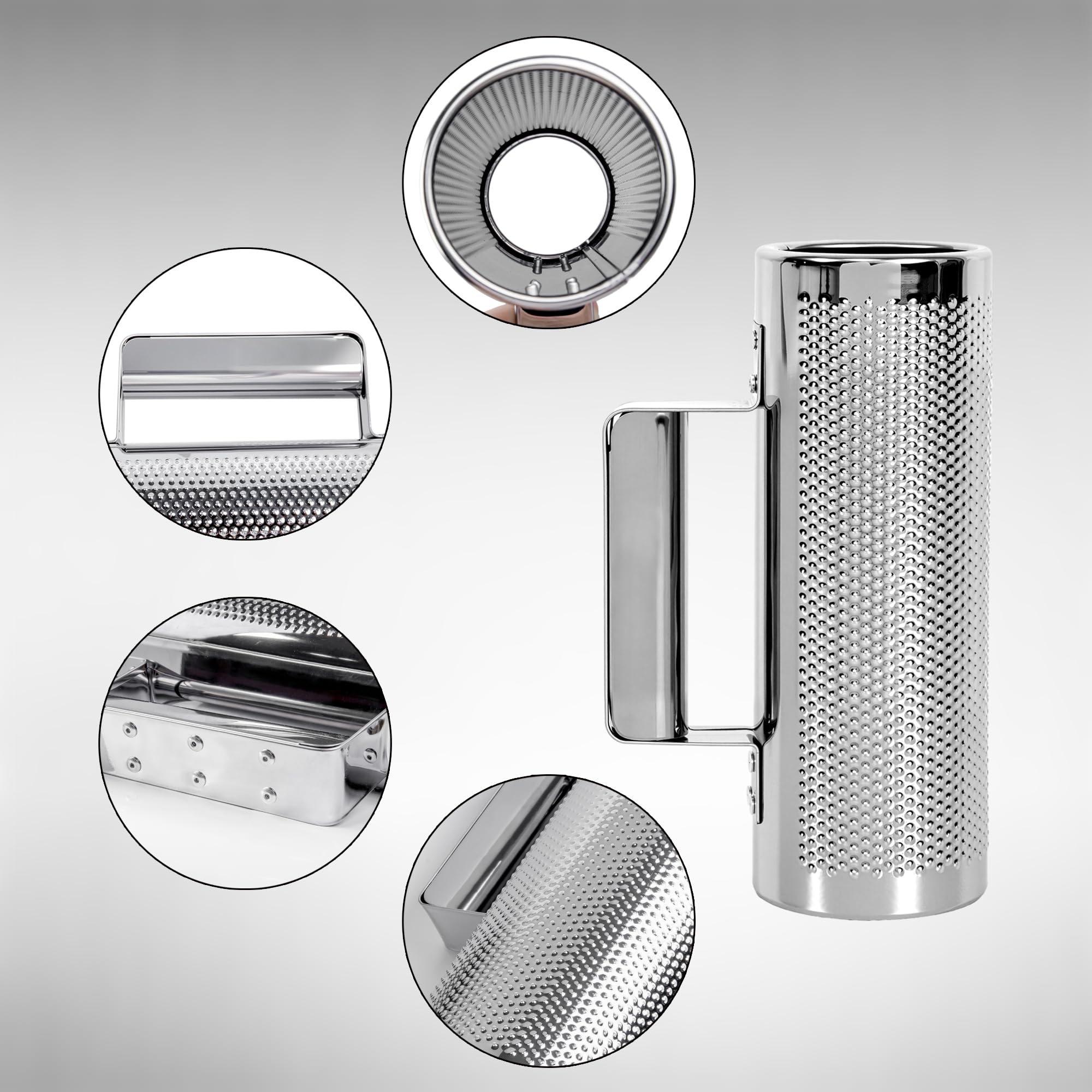 Eavnbaek 15″ 3″ Stainless Steel Guiro Shaker with Scraper for Adults