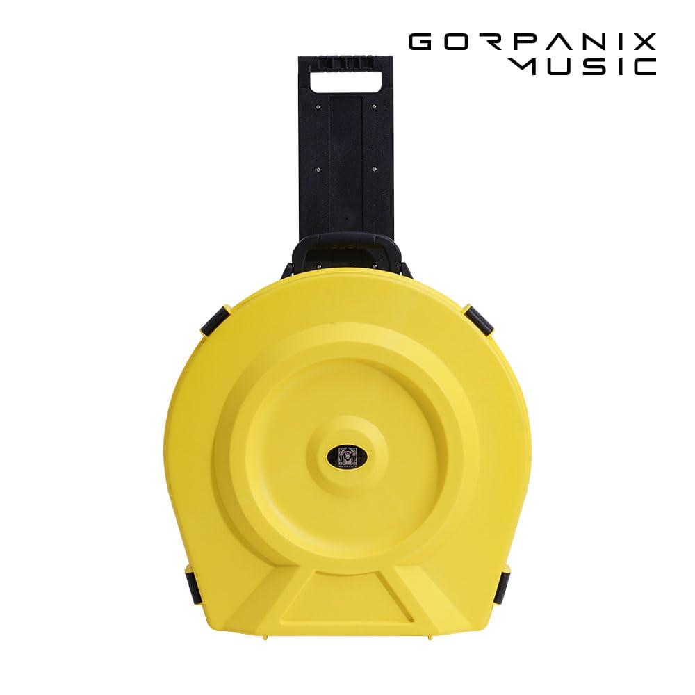 GORPANIX 22” Cymbal Case With Wheels, Rolling Cymbal Hard Case With Foam, Fits 10 × 21″ Cymbals, Design for Drum Cymbal, Cymbal Vault Upgrade Cymbal Bag, Tour Edition for Drummer