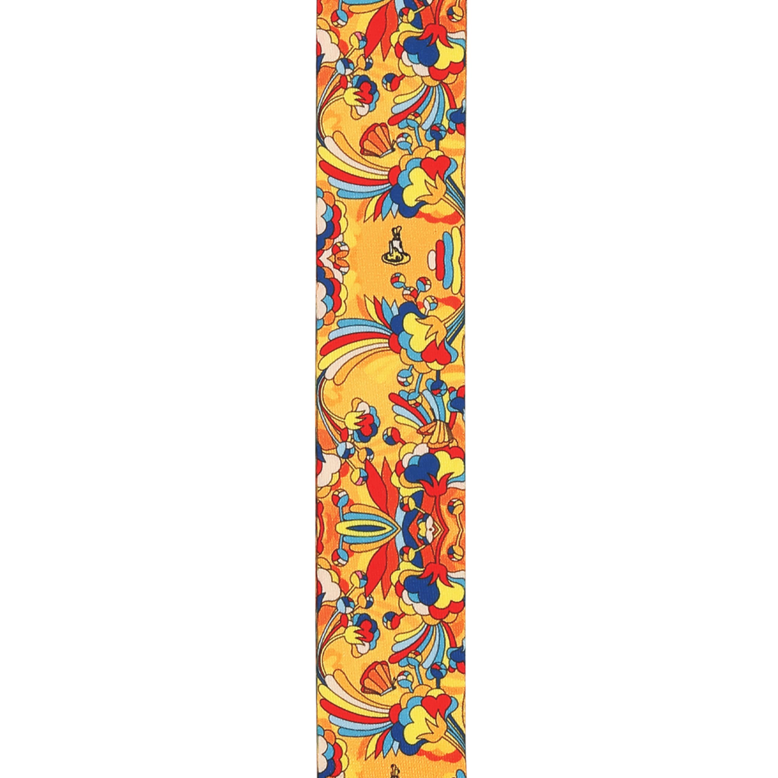 D’Addario 50BYS02 Beatles Guitar Strap – Beatles Guitar Accessories – Polyester – Yellow Submarine, Primrose Prairie