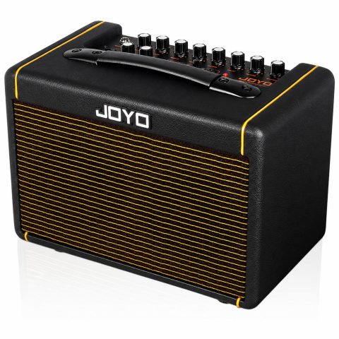 JOYO 20W Acoustic Guitar Amp Battery-Powered Portable Stereo Amplifier with Bluetooth, Reverb/Delay/Chorus Effects, Mic and Guitar Input, USB-C Recording for Practice, Busking & Small Gigs (AC-20S)