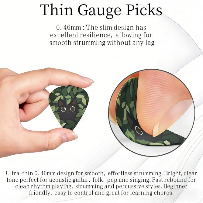KWSAAHU 0.46mm Thin Guitar Picks – Peek Cat