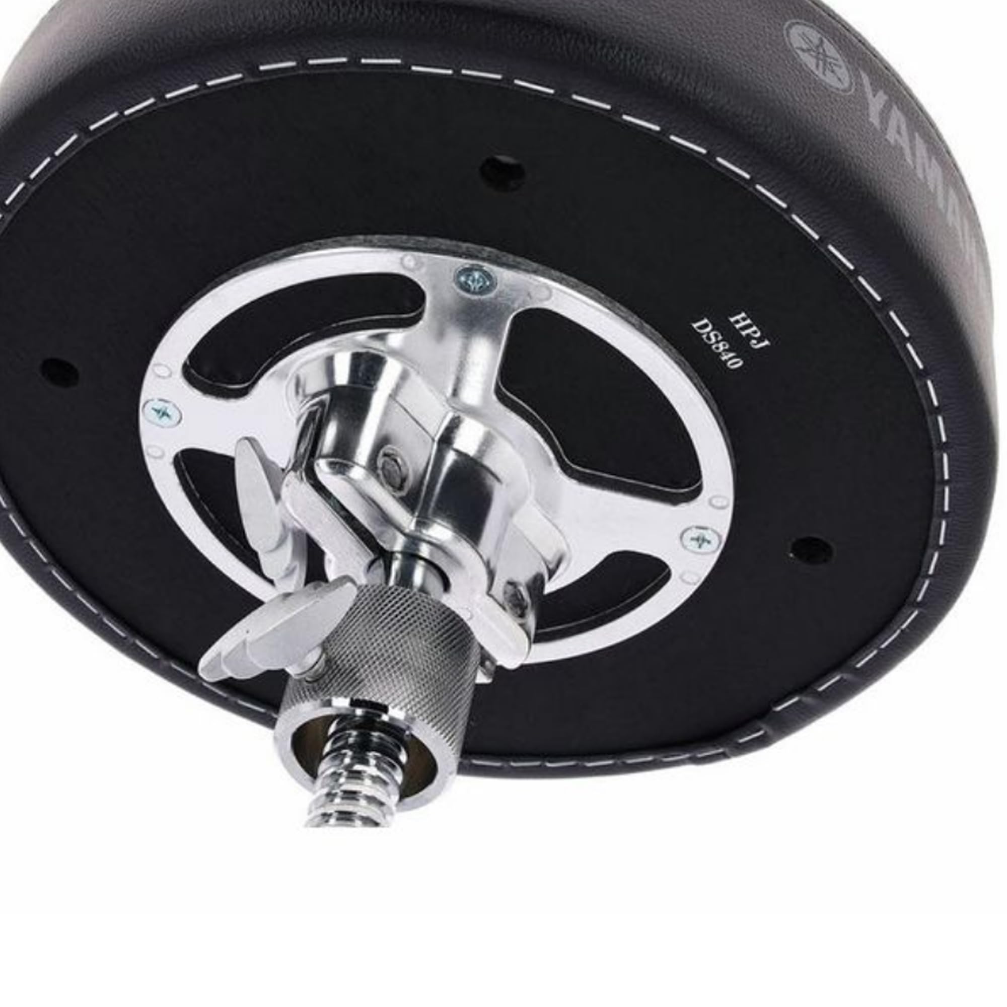 Yamaha ST372DS840 DS-840 Professional Drum Throne ? Heavyweight Double-Braced, 13.75″ Vinyl Seat, Spindle Height Adjustment, Non-Slip Feet