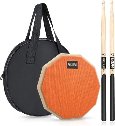 SUNCELRENT Silent Drum Pad, 12 Inch Orange
