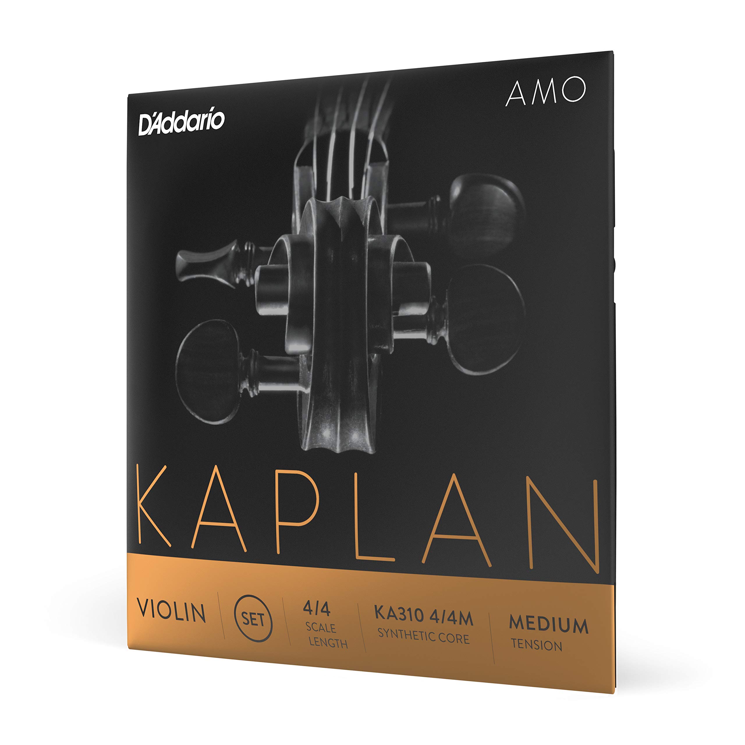 D’Addario KA310 4/4M Kaplan Amo Violin Strings – Full Set – – Violin Strings – 4/4 Scale, Medium Tension