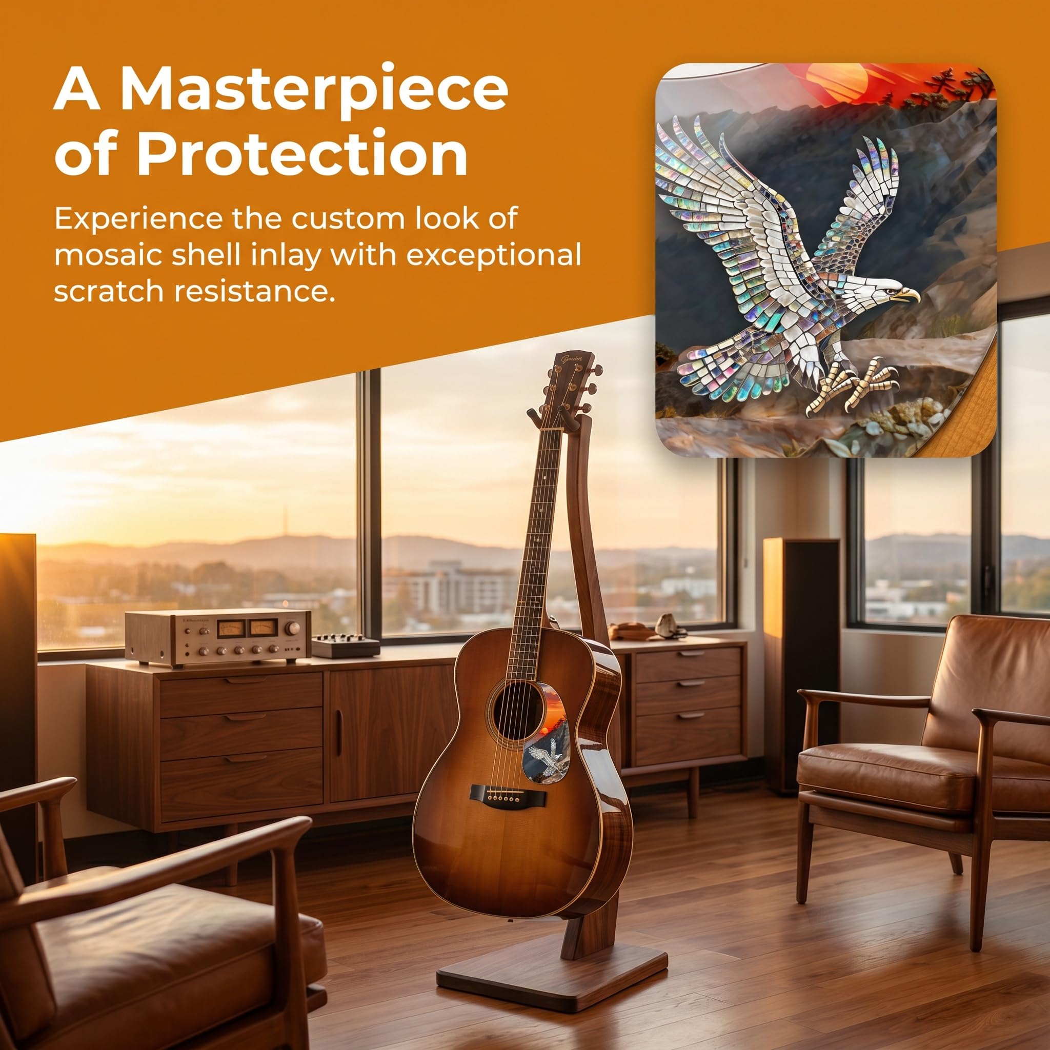 Acoustic Guitar Pickguard Self-adhesive Teardrop-Shaped