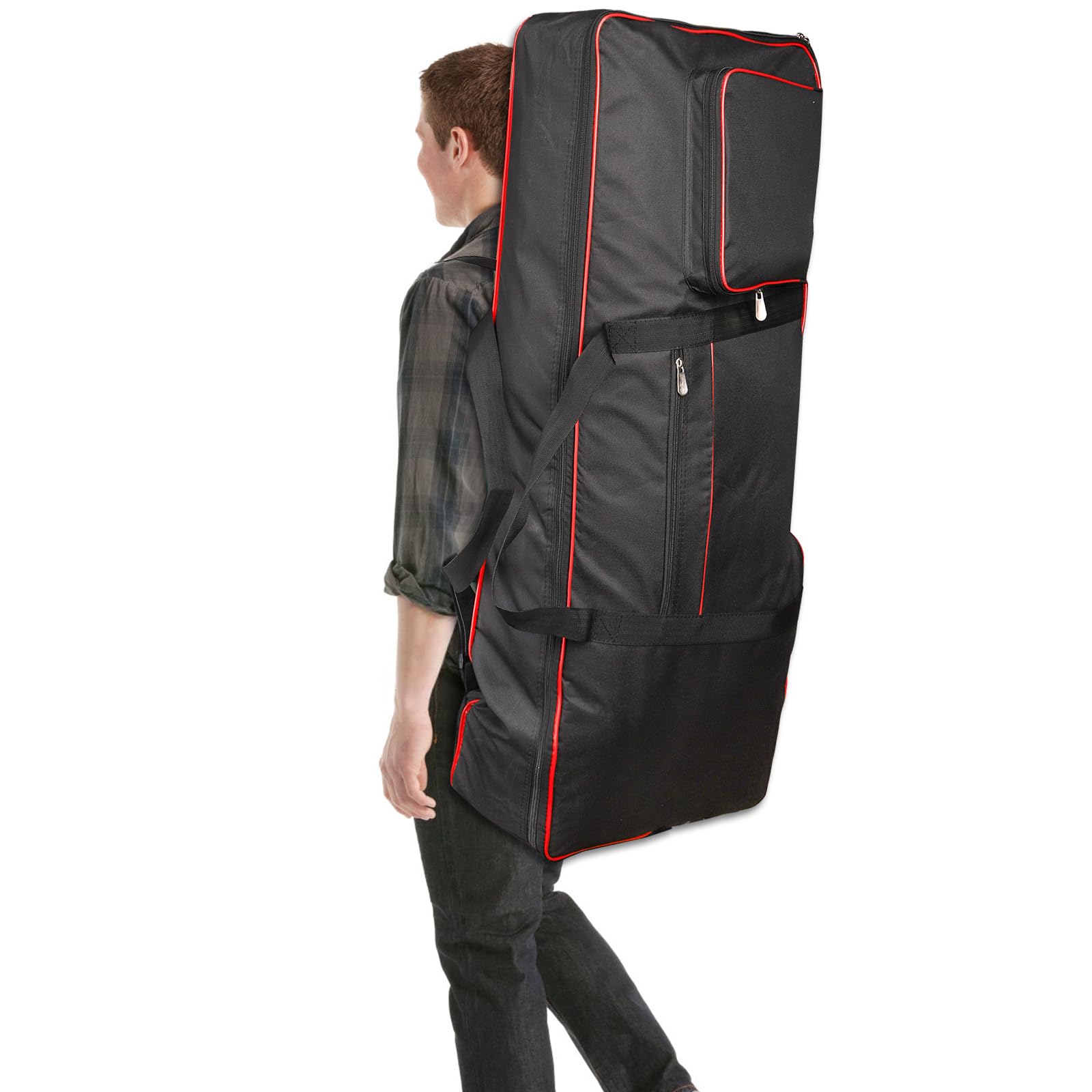 Okllen 61 Key Keyboard Gig Bag Case,Portable Durable Keyboard Piano Waterproof 600D Oxford Cloth with 10mm Cotton Padded Case Gig Bag