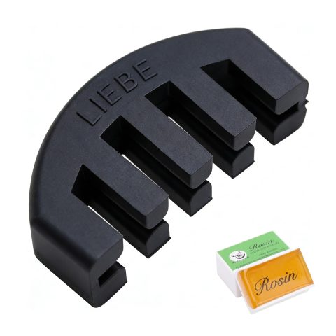 Black Rubber Violin Mute,Practice Silencer with Noise Reduction