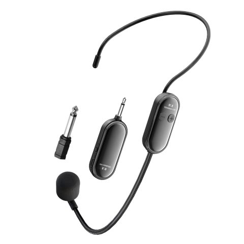 XIAOKOA Wireless Microphone Headset, 2.4G Head Microphones System