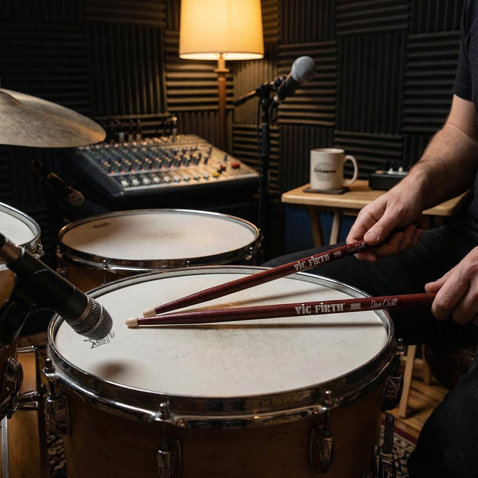 Vic Firth Signature Series Dave Weckl Nylon Tip Drumsticks – 6‑Pack Bundle with Austin Bazaar Polishing Cloth
