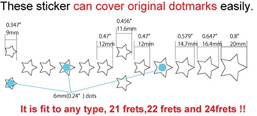 Jockomo Everly Brothers Star (White Pearl) Guitar Inlay Sticker