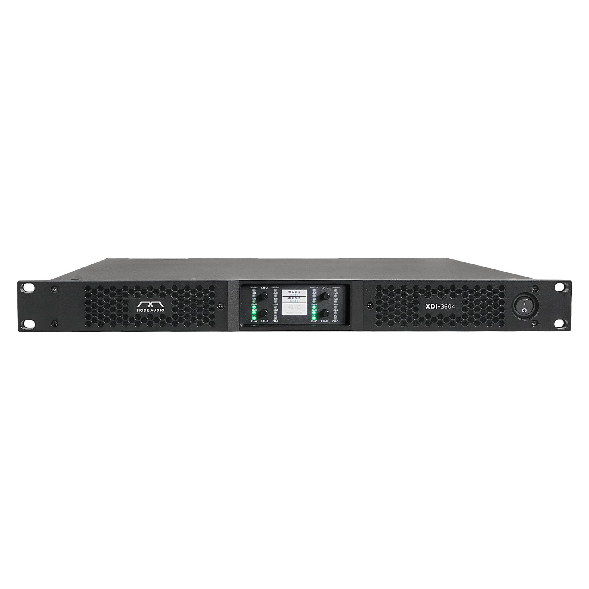 Sound Town Mode Audio High Power Density Class-D 4-Channel PA/DJ Power Amplifier, 4 x 3600W RMS at 4-ohm, with PFC Power, LED Screen (XDi-3604)