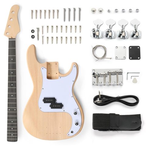 Ktaxon DIY Electric Guitar Kit, 46Inch DIY Bass Guitar Kit (KP)