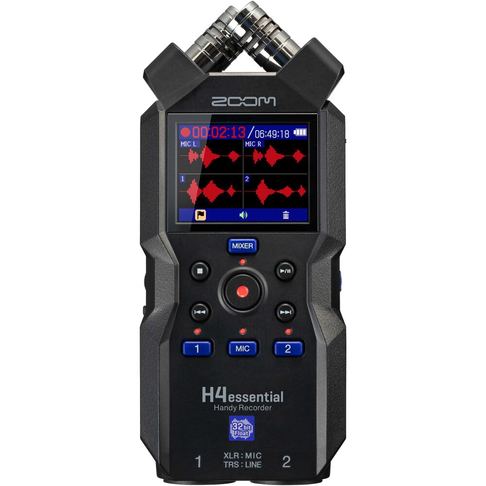 Zoom H4essential 4-Track Audio Recorder with Accessibility Option Bundle