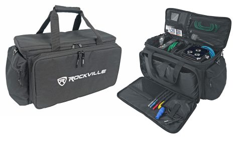 Rockville UT-BAG10 Padded DJ Cable/Utility Bag with Removable Dividers