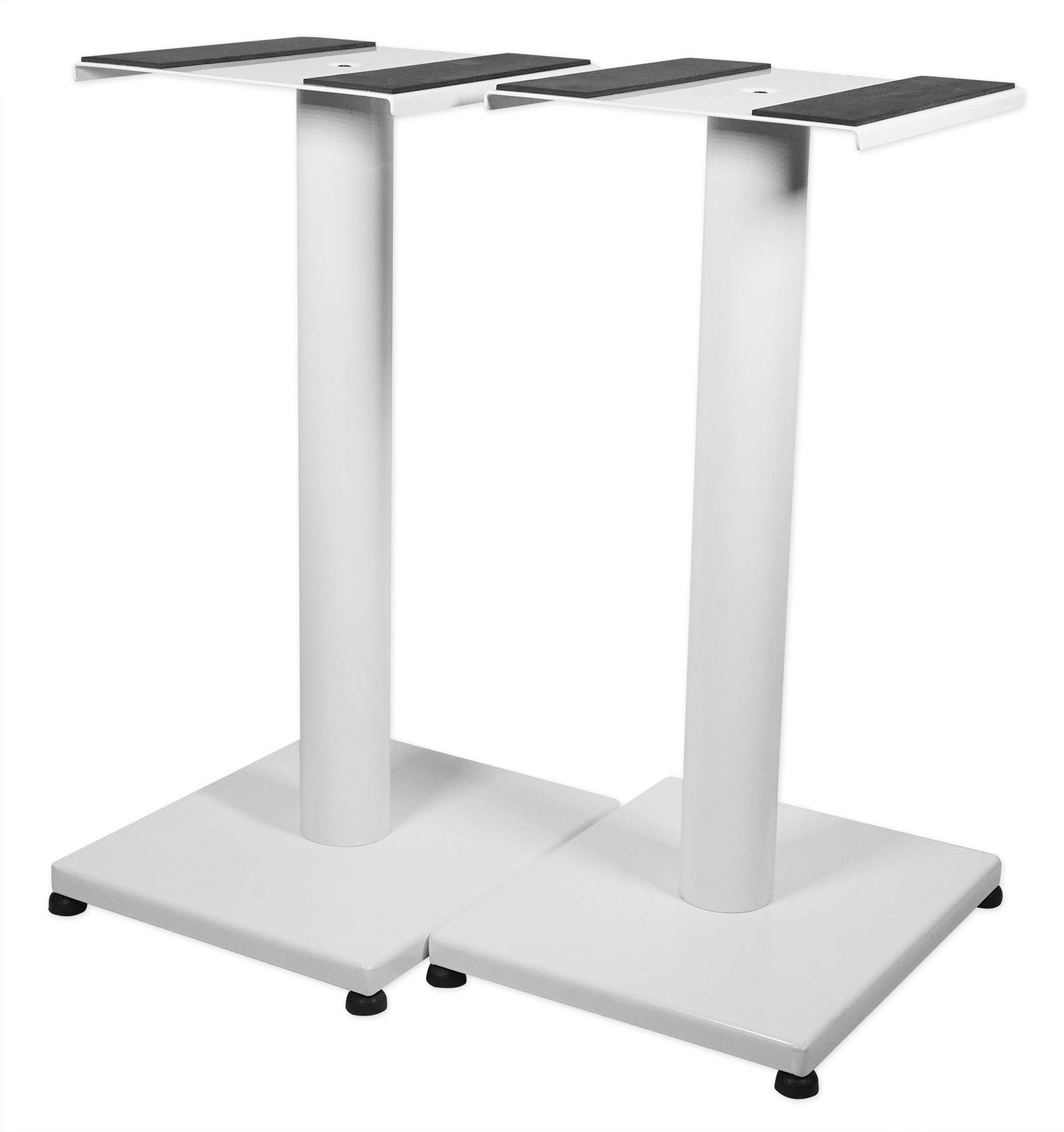 Rockville RS21W V2 Pair 21″ Steel Bookshelf Speaker/Monitor Stands, White