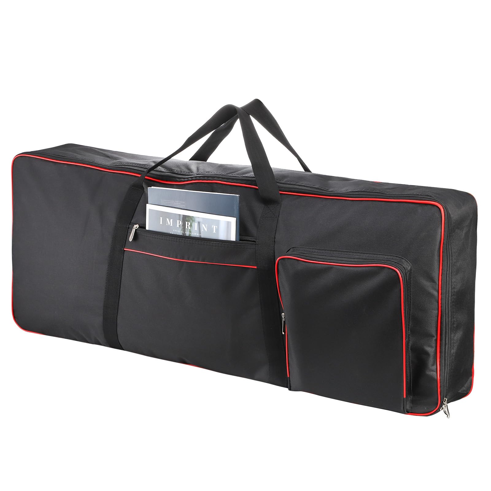 Okllen 61 Key Keyboard Gig Bag Case,Portable Durable Keyboard Piano Waterproof 600D Oxford Cloth with 10mm Cotton Padded Case Gig Bag