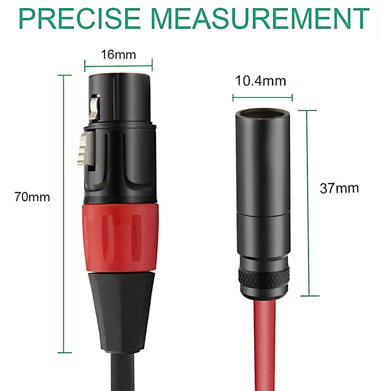 JOMLEY Mini XLR Male to XLR Female Microphone Audio Cable – 3.3ft