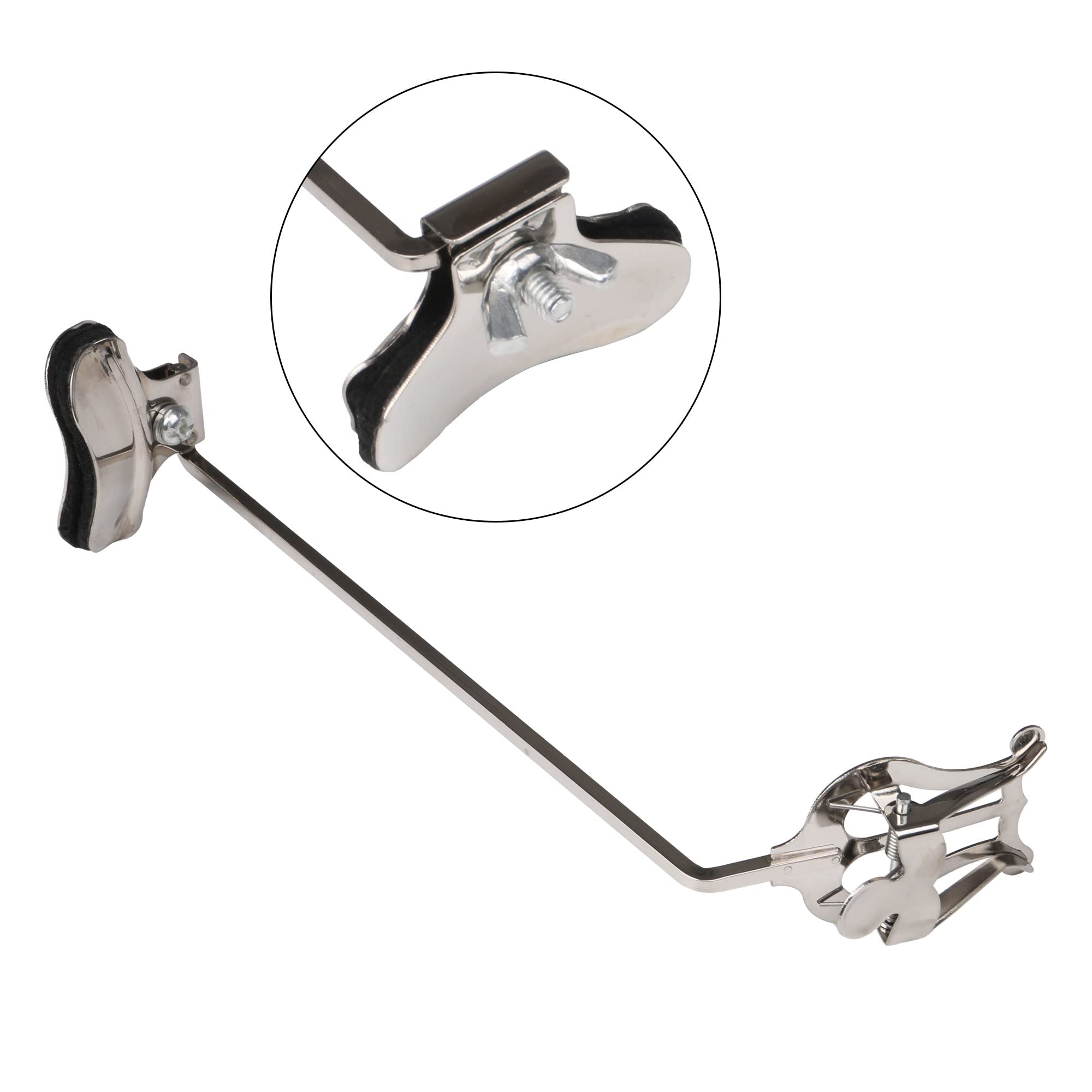 ETFBUY Marching Sax Lyre for Alto & Tenor Saxophones (Nickel-Plated, Clamp)