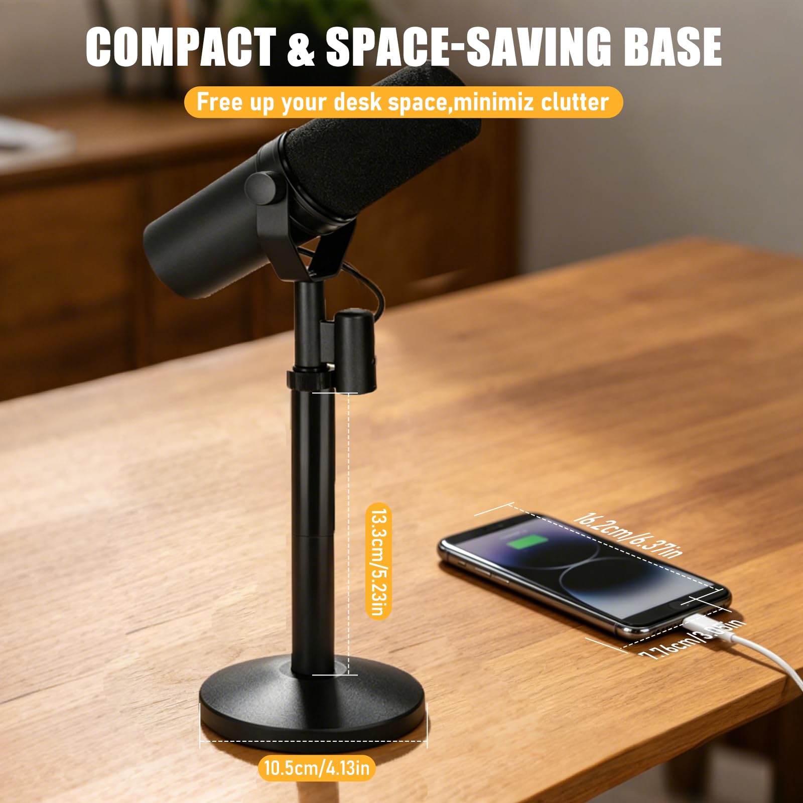 YIBEICO Desktop Microphone Stand for Shure SM7B/SM7DB