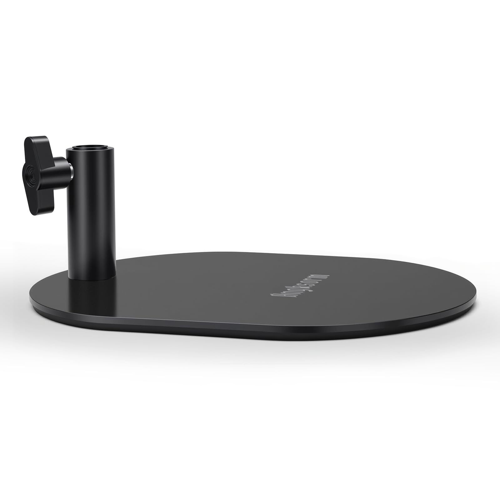 Low Profile Mic Stand Base, Weighted Desk Mount, 12mm Socket, 5/8-27 Thread