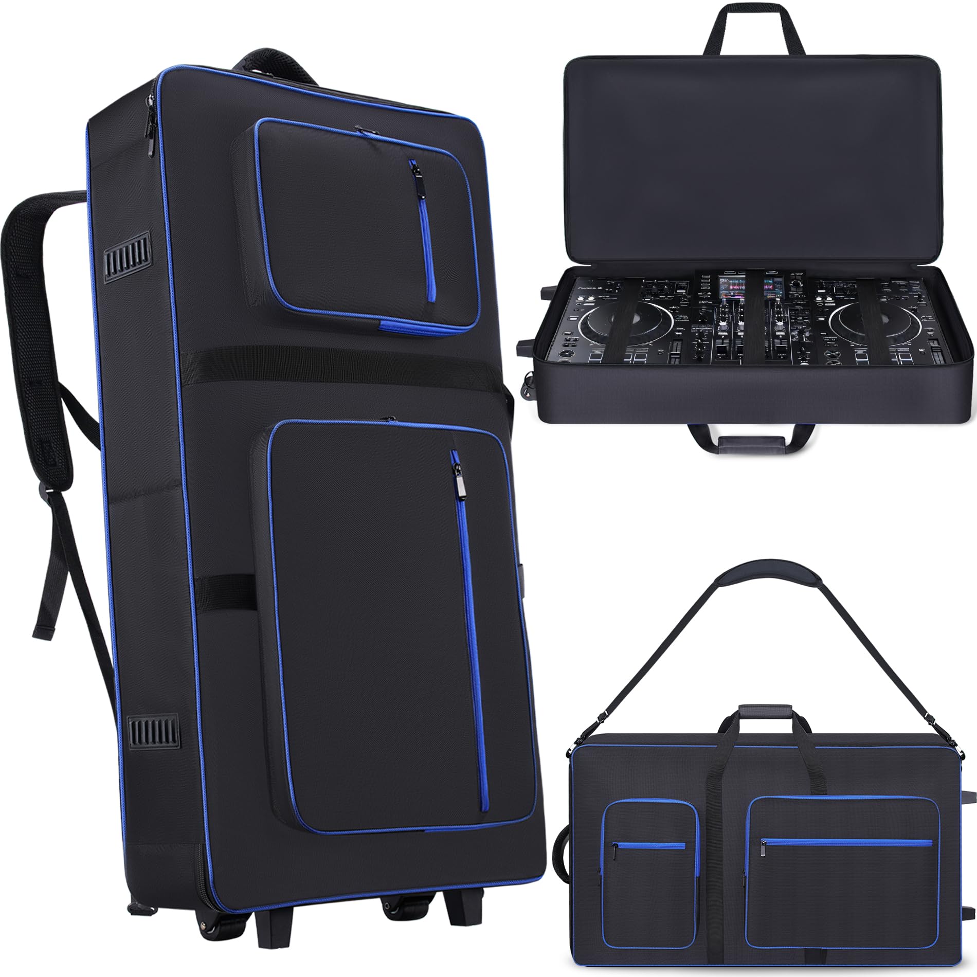 Aleemin DJ Controller Case with Wheels Compatible with XDJ-AZ