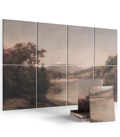 Wall Art Acoustic Panels,35”X24”Sound Absorbing Panels-8-Pack with 50 Adhesive Tabs, Decorative Sound Absorbing Panels for Living Room and Recording Studio, Offices-Mount Washington