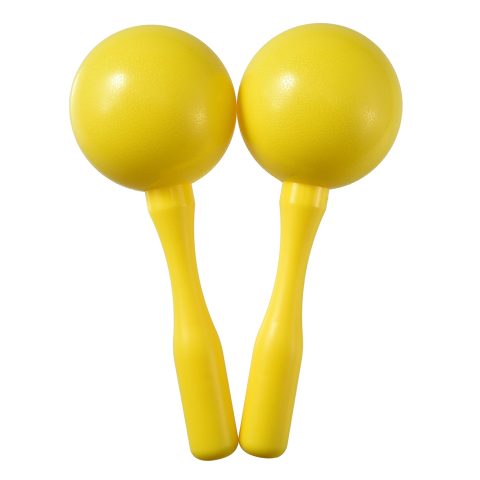 HILAZA Extra Loud Maracas for Kids Adults, 8 Inch, Set of 2, Yellow
