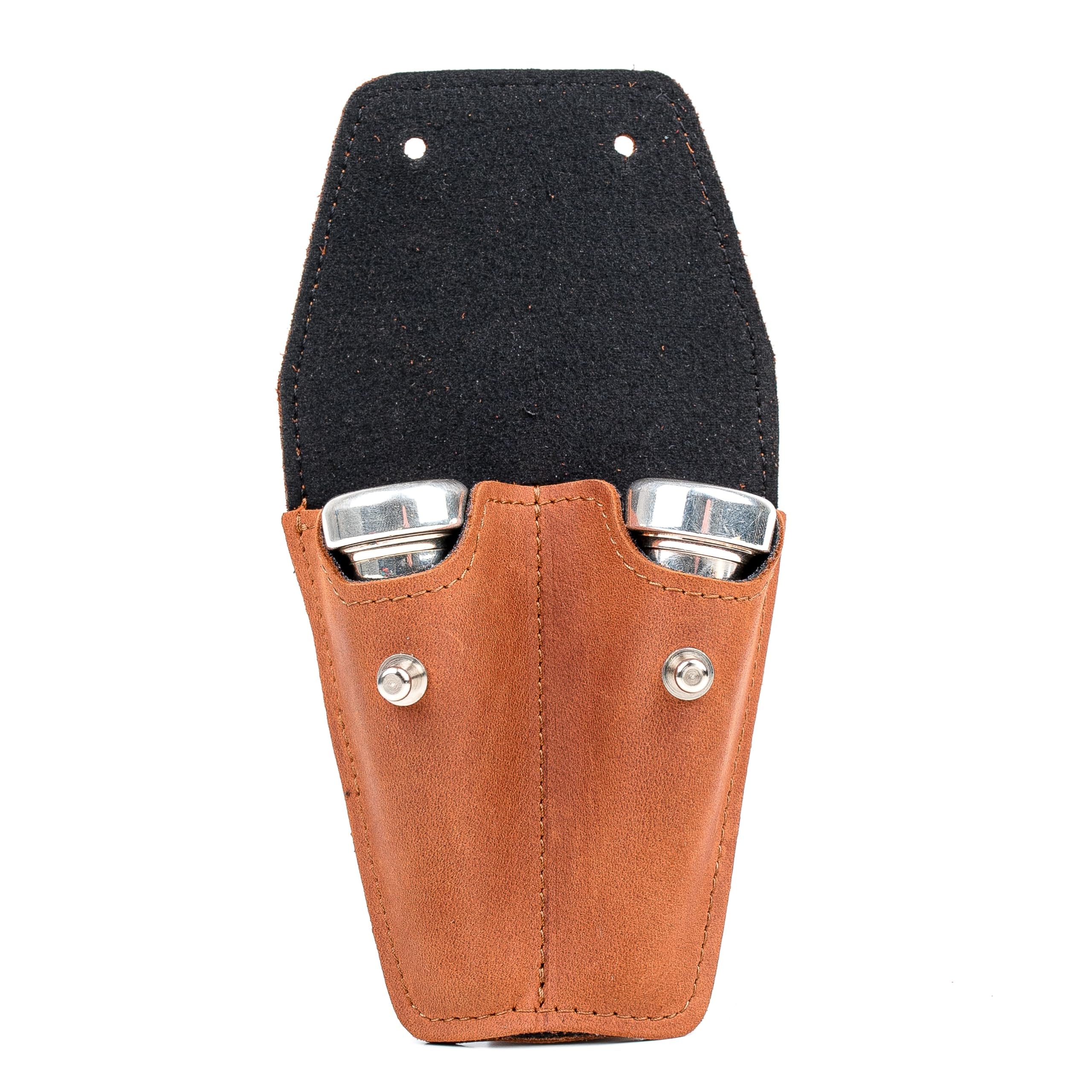 Leather Trumpet Mouthpiece Pouch DOUBLE by MG Leather Work