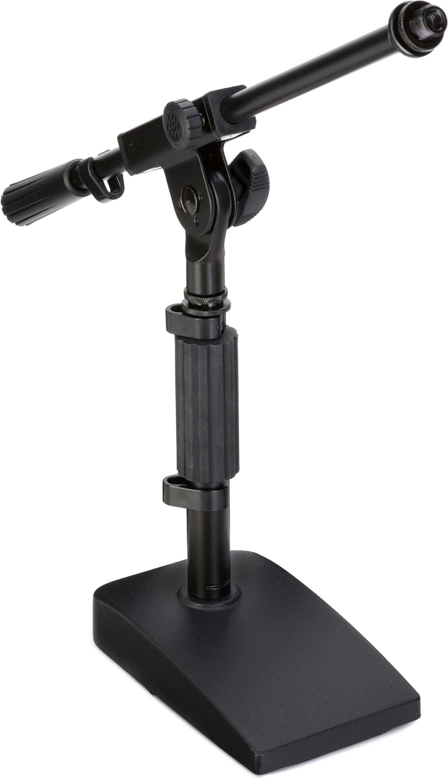 Shure MV7+ Podcast Dynamic Microphone with Low Profile Mic Stand. OBS Certified, Enhanced Audio, LED Touch Panel, USB-C & XLR Outputs, Auto Level Mode, Digital Pop Filter, Reverb -Black