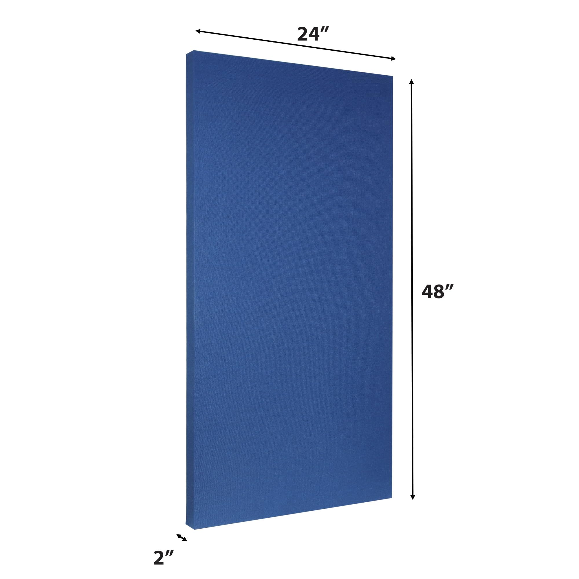 ATS Acoustics Sound Absorbing Acoustic Panel with Sona Fabric, NRC 1.0, Fire Rated, 24″ x 48″ x 2″ (Deep Ocean)