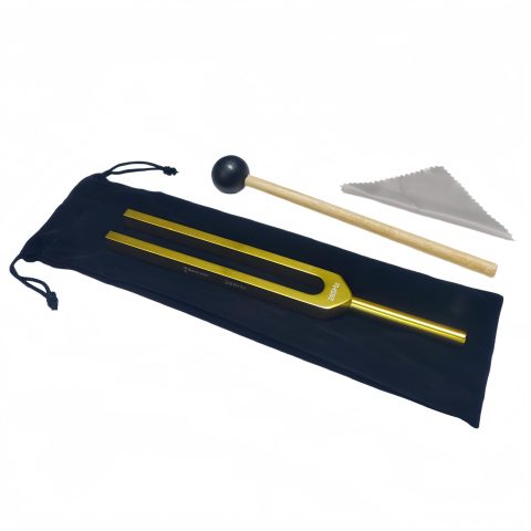Miwayer Professional RE 285Hz Tuning Forks Golden for Healing, Medical, and Music – Multi-Frequency Tuning Fork Kit for Sound Therapy, Meditation, Chakra Balancing