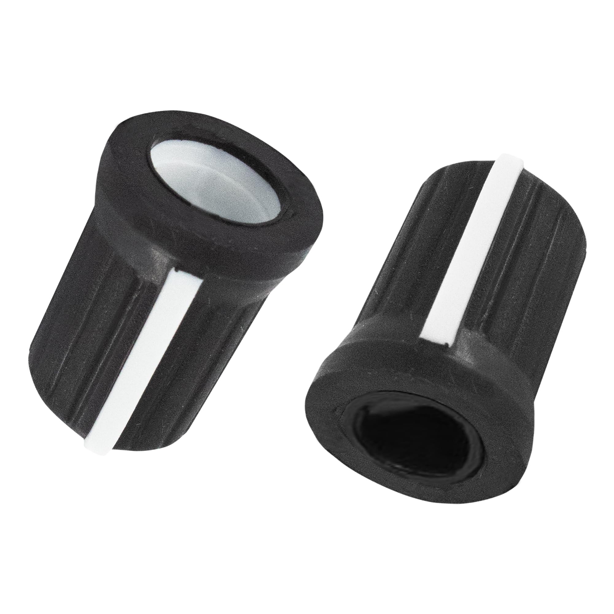 AUXBC 6mm D Shaft Rubber Potentiometer Control Knobs, Pioneer knob DJM Mixer Volume EQ Knob for Electric Guitar DJ Controller Mixer Console Volume Tone Knobs, 5pcs, Black