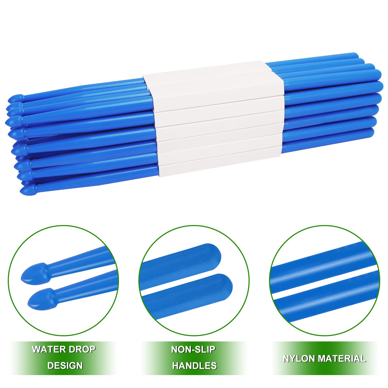 KUKLIPJIM 12 pairs Drumsticks, High-Quality 5A Drum Sticks