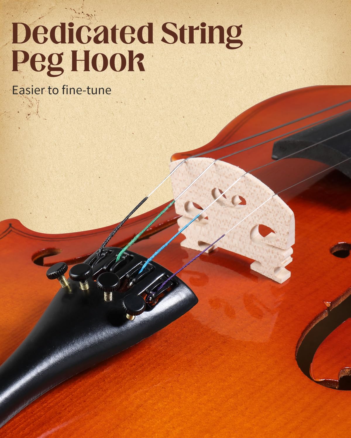 Ktaxon Violin 4/4 Full Size Set Acoustic Fiddle Complete Kit, Glossy