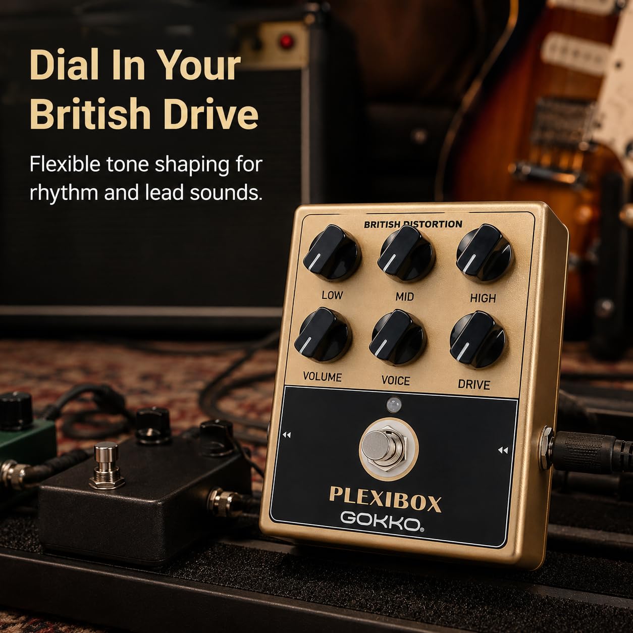 GOKKO GK-36 PLEXIBOX British Amp Simulator Overdrive Pedal