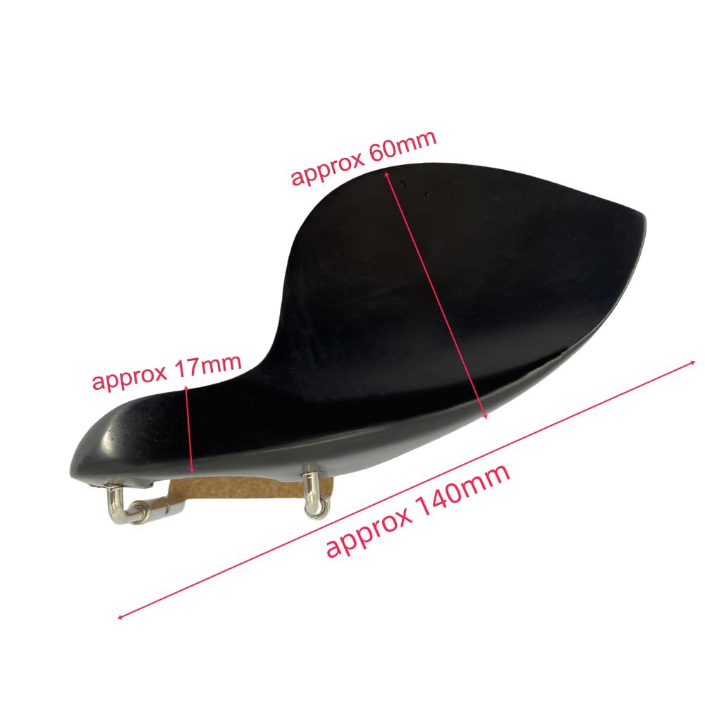 Conboxus Violin Chinrest 4/4 Full size wood Chin Rest Clamp Fiddle Violin Standard Bracket, Hypoallergenic Wood Rest,Surface Smooth (black1 Left Hand)