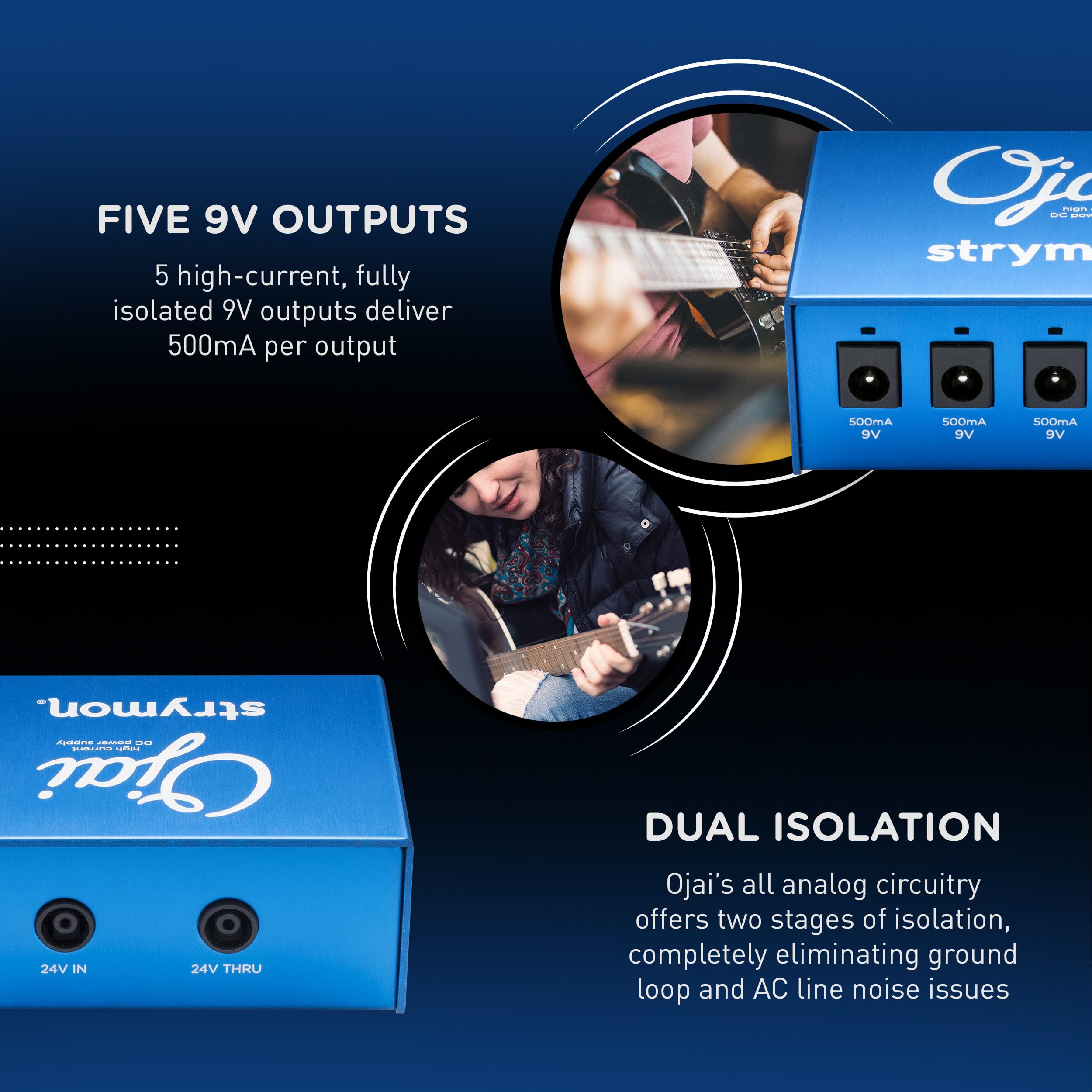 Strymon Ojai 5-Output High Current Guitar Pedal Power Supply